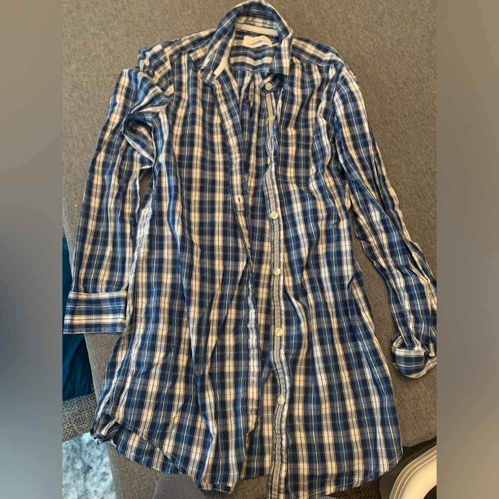 Aerie Button Down Cotton Shirt Dress